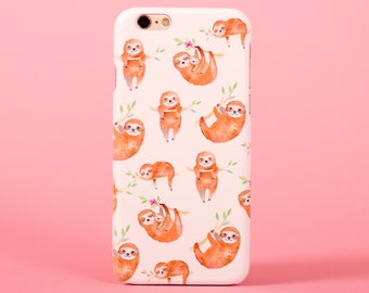 Sloths everywhere watercolor - iPhone 7 case, samsung s7 case, iphone 7 plus case, iphone se case 1P021B