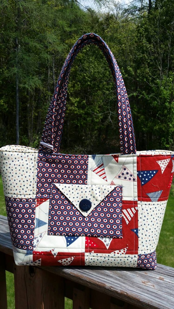 Great summer quilted tote bag Perfect for by BosomBuddyBeadsBags