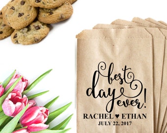 Best Day Ever Stamp | Candy Bar Bag Stamp | Wedding Candy Bags | Wedding Favor Bag Stamp | Custom Wedding Stamper | Best Day Ever Tag Stamp