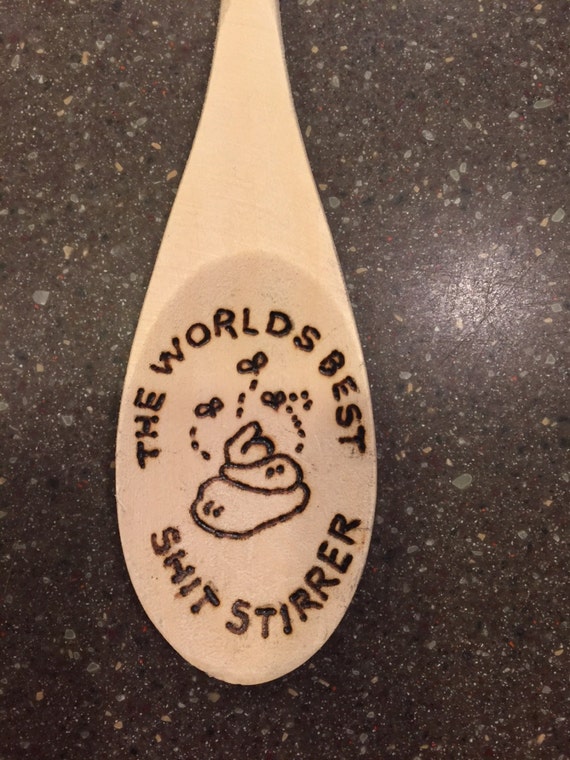Items similar to Wood Burned Spoon Gag Joke Gift 