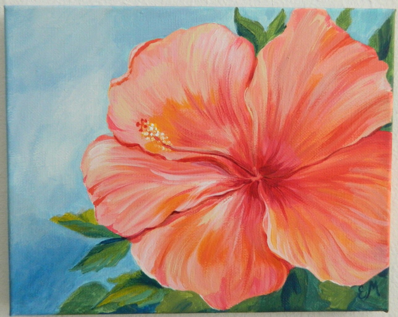 Flower Painting Gift Hibiscus C Zoom