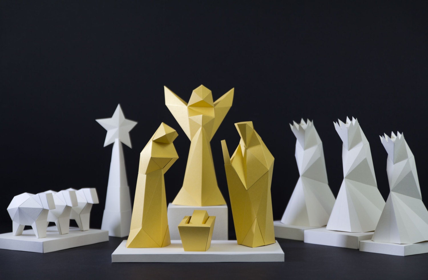 Decor Nativity Scene 3D Origami Papershape