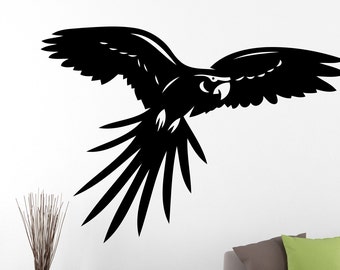 Parrot Wall Sticker Bird Decal Animal Decor Home Living Room Bedroom Vinyl Wall Art Removable Waterproof Sticker 5epai