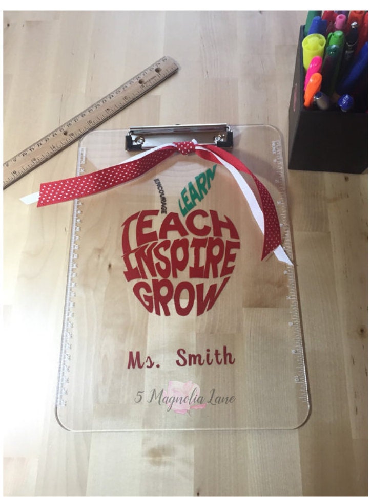 Personalized Teacher Coach Clipboard Custom Teacher