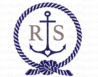 Download Nautical Monogram Set SVG Design for Silhouette and other