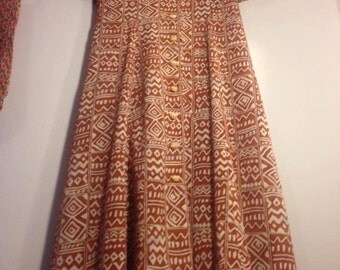 Leslie Fay- Dress Petite- Safari Pattern