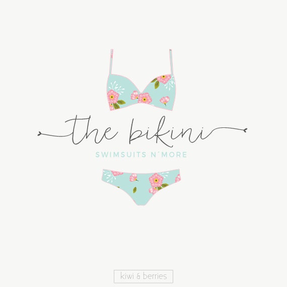 Bikini logo Swimsuit logo design swimsuit shop logo