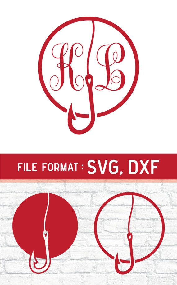 Download SVG Fishing Monogram Cricut Files Vinyl Cutters SVG by DreamShape