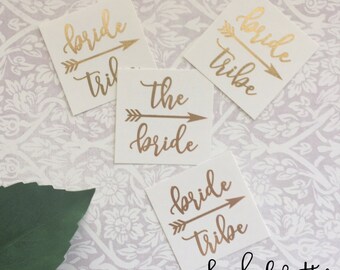 Set of 12+ Bride Tribe Gold Tattoos! Bachelorette party favors, bride tribe tattoo, bachelorette tattoo, flash tattoo, gold flash tattoo
