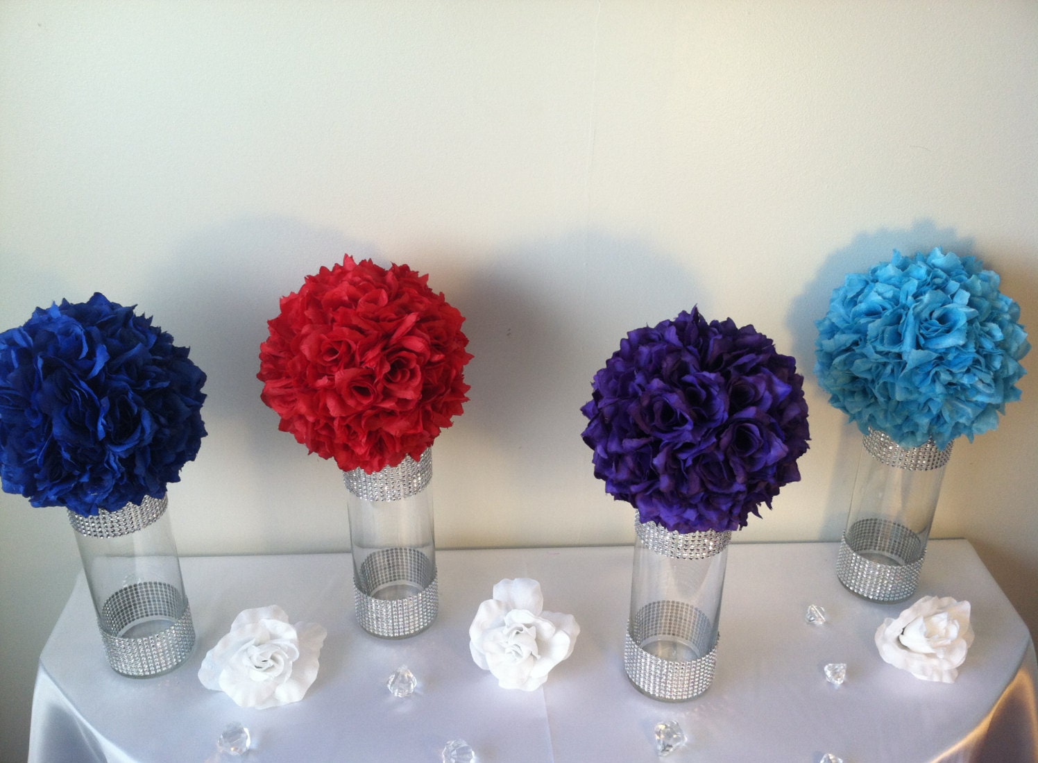 12 Kissing Ball Centerpiece Sets Bling Rhinestone