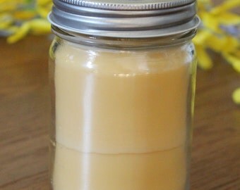 Beeswax Candle - 12oz - Organic Beeswax Candle - Non-toxic - Natural - Beeswax and Coconut Oil - Housewarming Gift - Garden Light Candles