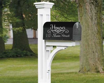 Mailbox Decal // Mailbox Sticker // Address Mailbox Decal // Name Mailbox Decal // Vinyl Mailbox Decal // Decal //Wonderfully Made Creations