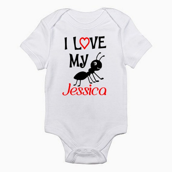 I love my Aunt Baby Onesie Personalized I love my aunt funny