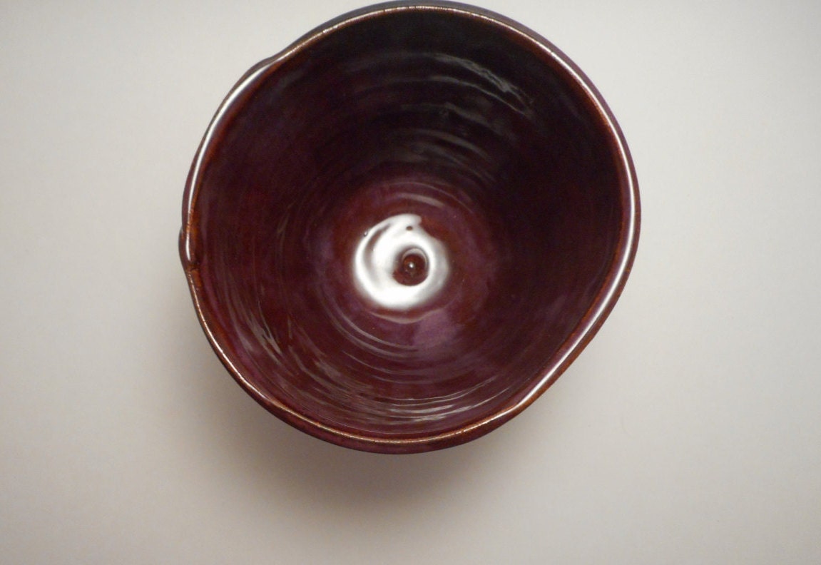 Large Purple Ceramic Vase Handmade Pottery Hand Painted