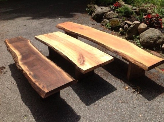 Reclaimed Wooden Benches Outdoor Garden by HanlonLumberYard