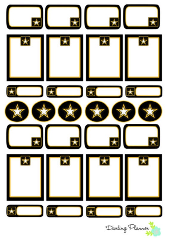 Printable Army Stickers