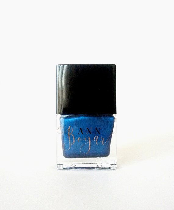Navy Nail Polish Deep Blue Nail Polish Nail Lacquer By AnnBoyar