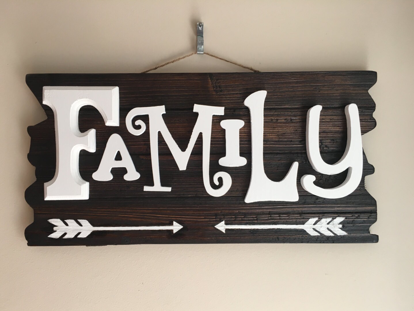 Family Word Art Sign w/ Arrows