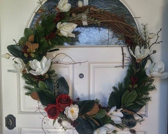 Magnolia winter wreath