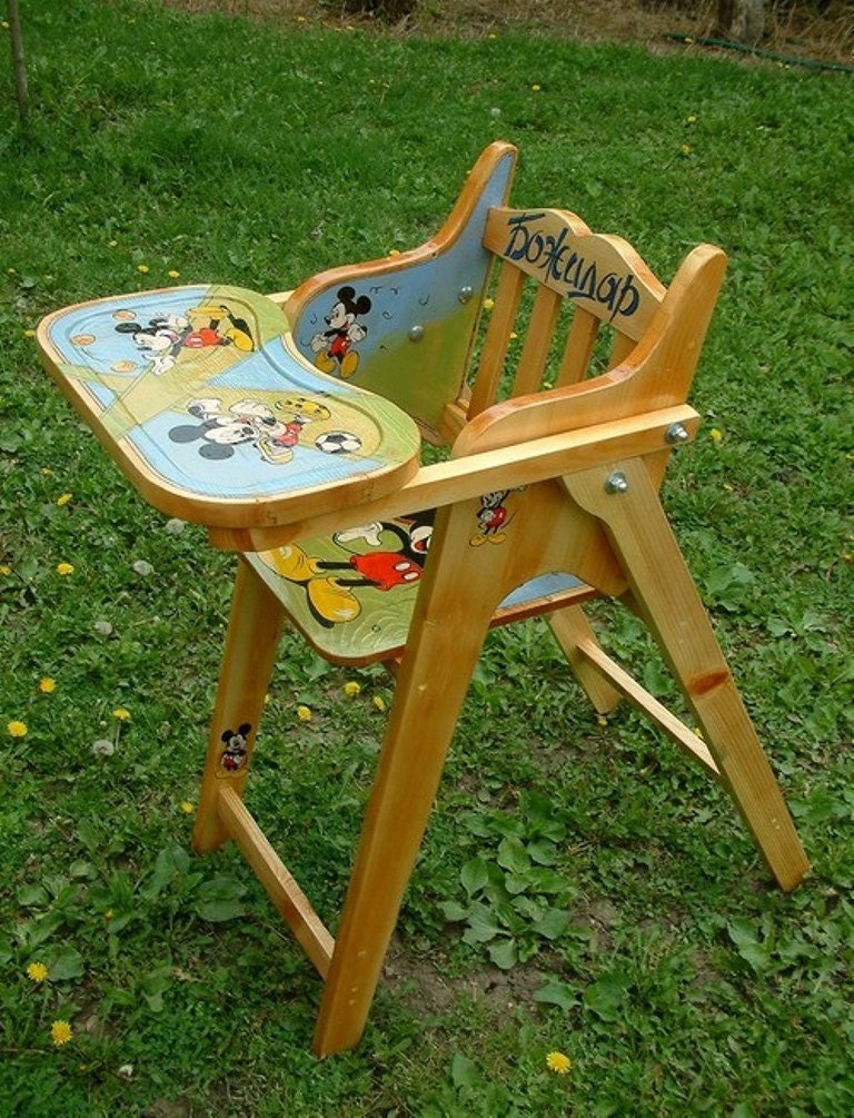Baby high chair Feeding chair Wooden baby feeding chair