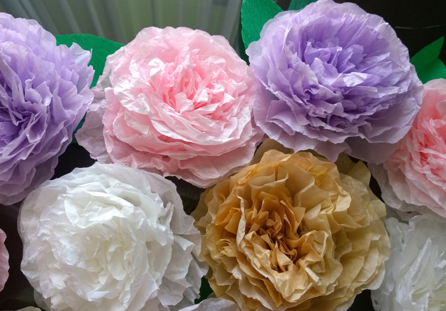 Large Paper Peonies Coffee Filter Flowers Large paper floral