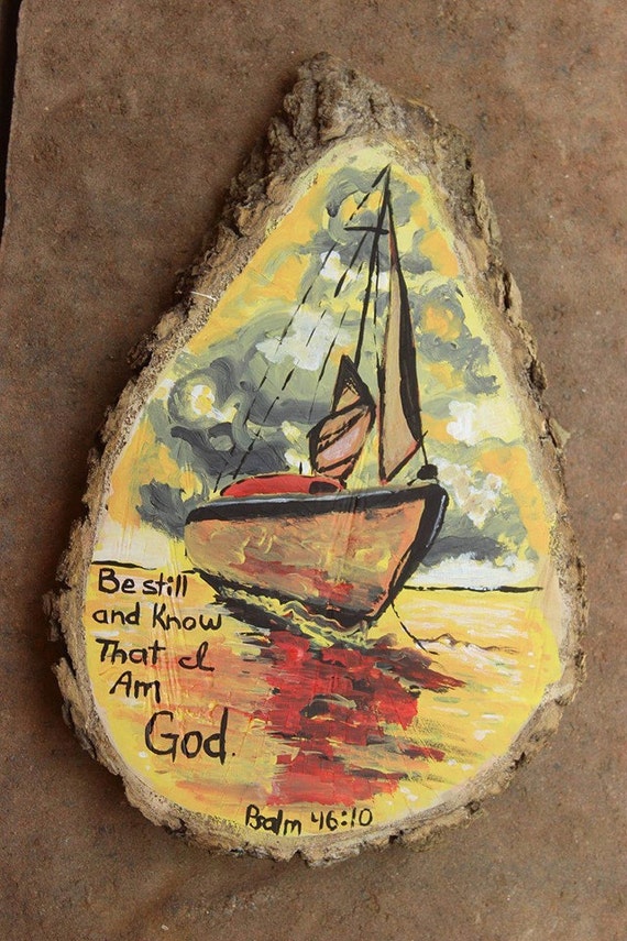 Wood Slab Painting by MyArtCornerDesigns on Etsy