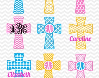 CHRISTIAN CROSS SVG files, Silhouette, Die Cut, Vinyl Cutter, Monogram, Screen Printing svg#003