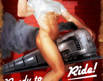 Fallout 4 Railroad Deacon Pinup Open Edition Art Print 11x17 inch