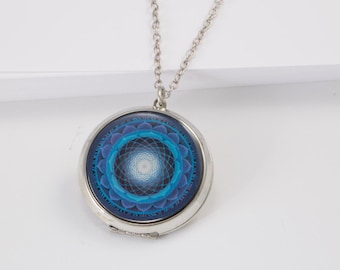 Blue Mandala Locket