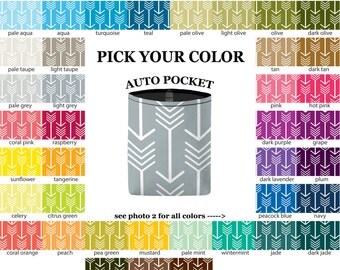 Auto Pocket - Arrows - PICK YOUR COLOR - Car Accessory Automobile Caddy