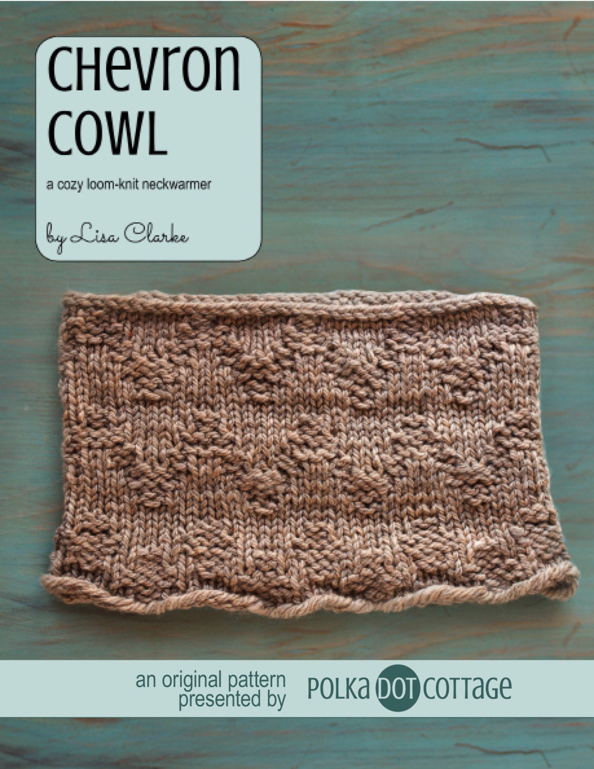 Chevron Cowl Loom Knitting Pattern from lisaclarkedotnet on Etsy Studio