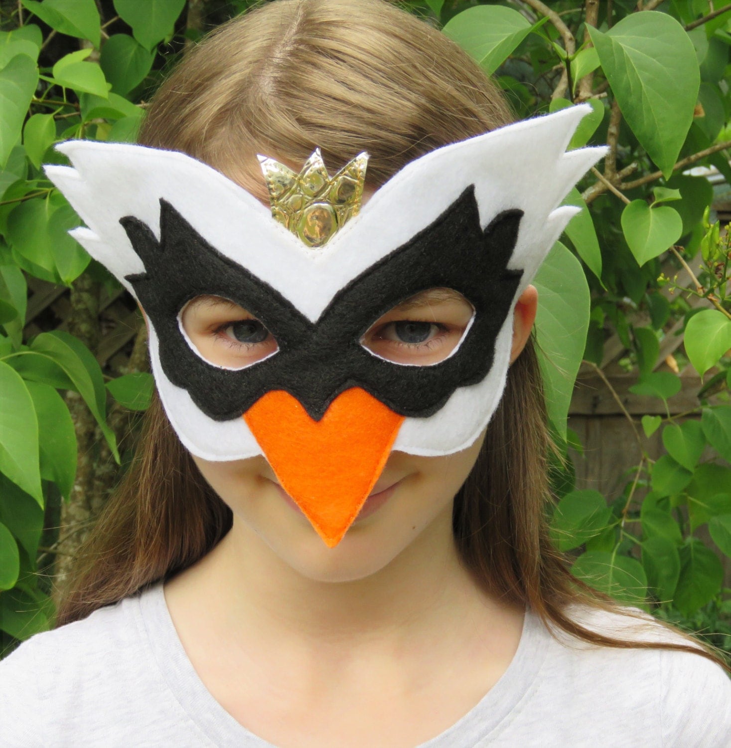 Felt Swan Mask Bird Mask Masquerade Swan Costume Mardi