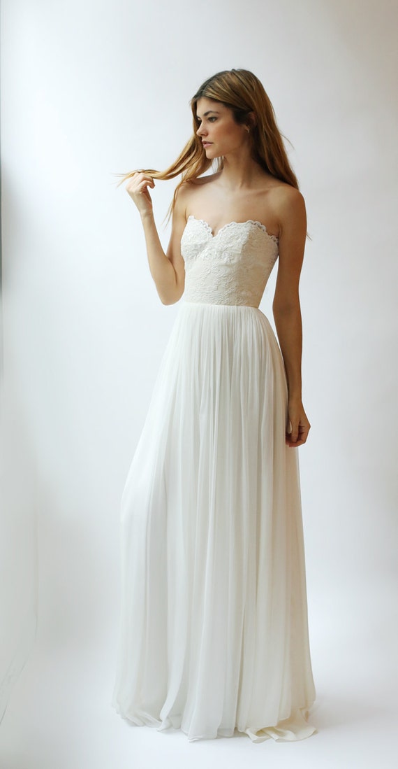 silk and lace gown