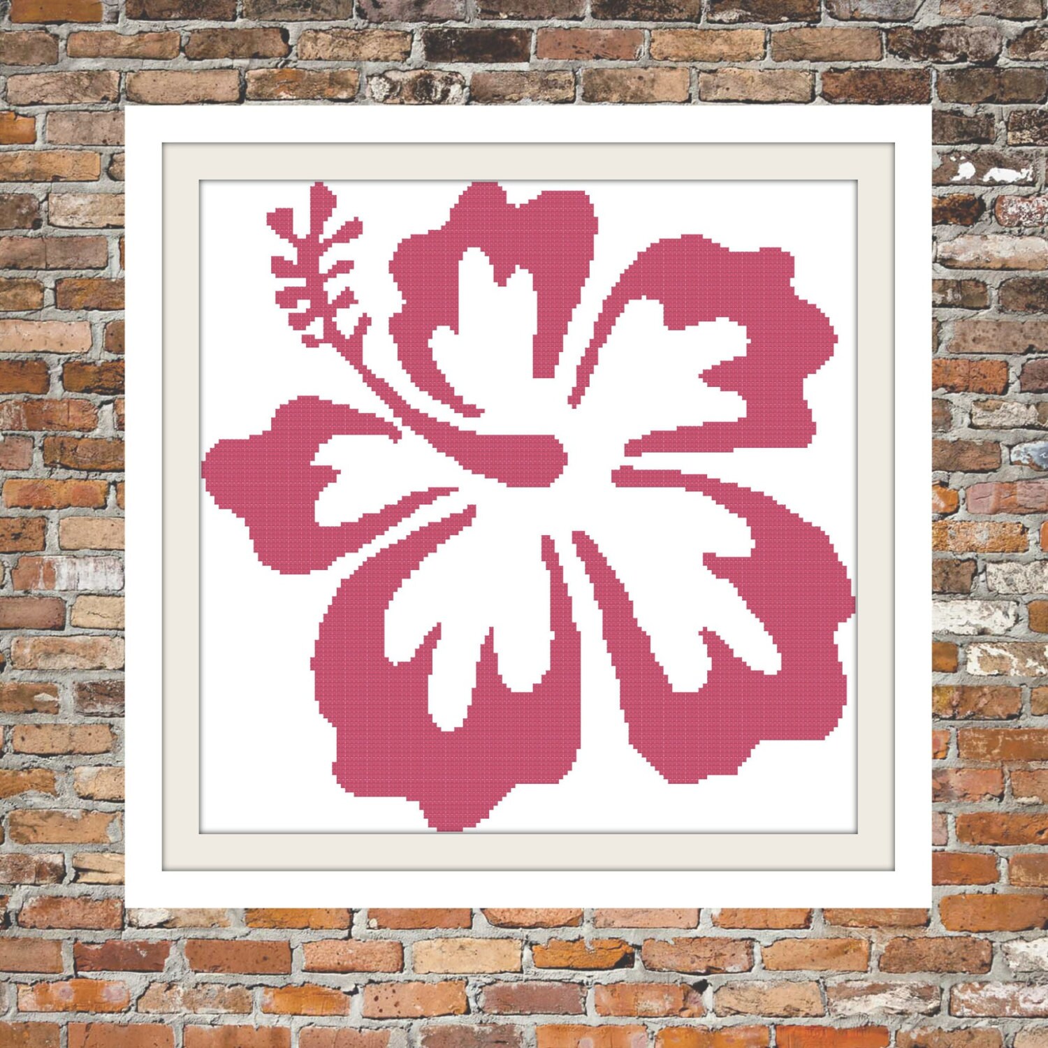 HIbiscus Cross Stitch Pattern by WooHooCrossStitch on Etsy
