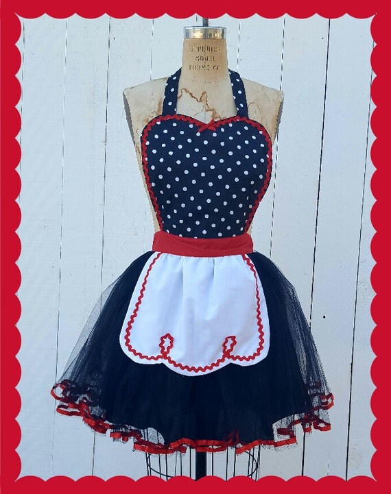 I Love Lucy apron I love Lucy costume Retro APRON Black