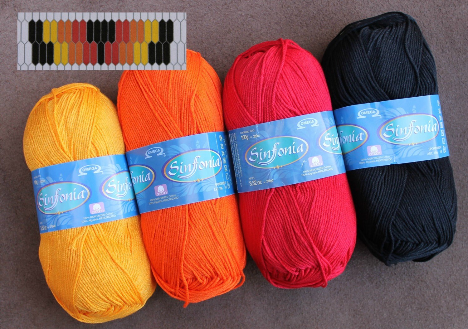 Inkle Weaving Color and Design Pack. Yarn & Patterns for