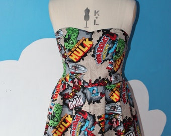 black marvel sweet heart dress - avengers