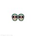 Sugar Skull and Daisies Post Earrings