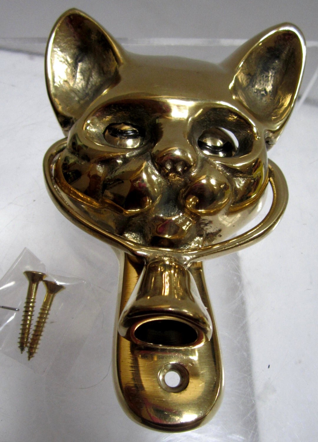 The Winking Cat Door Knocker by Sarsaparilla Deco Design