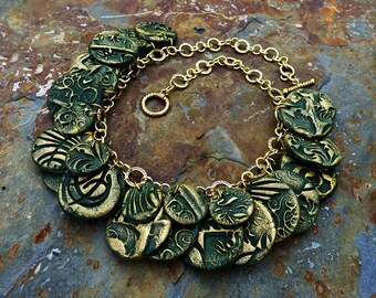 Thracian polymer clay necklace