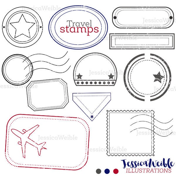 travel stamps clipart free - photo #17