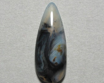 MONTANA AGATE freeform drop cabochon 13X33mm pear designer cabochon