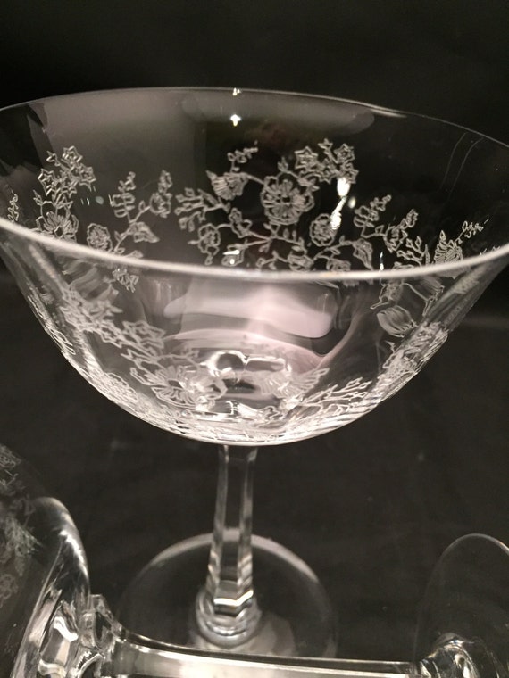 Lenox Crystal Champagne Tall Sherbet Stemware Set Of