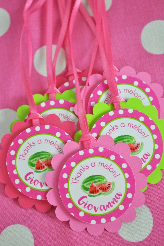Watermelon Party  Favor  Tags Thank You Tags Party  Favors 