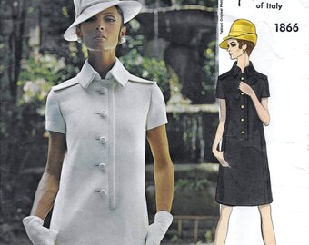 Vogue Couturier Design 1866 Fabiani Semi Fitted Dress Sewing Pattern Size 14 Bust 36 with Label