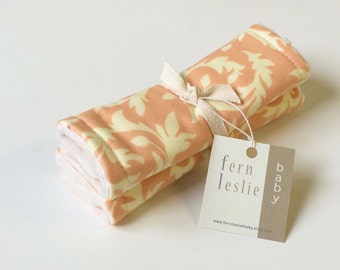 Baby Car Seat Strap Covers - Swirlybuds Peach - Reverses to Ivory Minky - Peach, Ivory