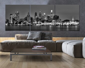 Panoramic Wall Art philadelphia skyline | etsy Panoramic Wall Art philadelphia skyline | etsy