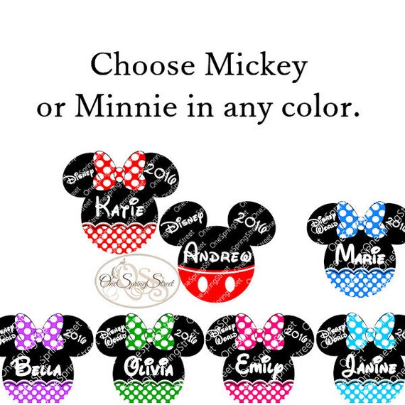 Disney Iron On Transfer PERSONALIZED Mickey or by OneSpringStreet
