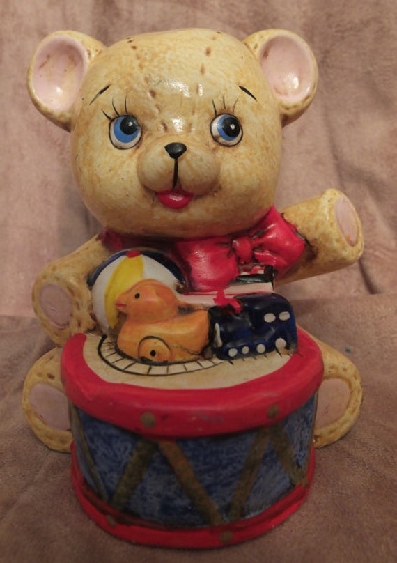 teddy bear with drum