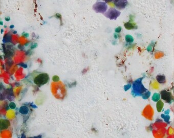Original Encaustic Painting Abstract Floral Painting - Encaustic Art - Abstract Flowers - Beeswax Painting - KLynnsArt